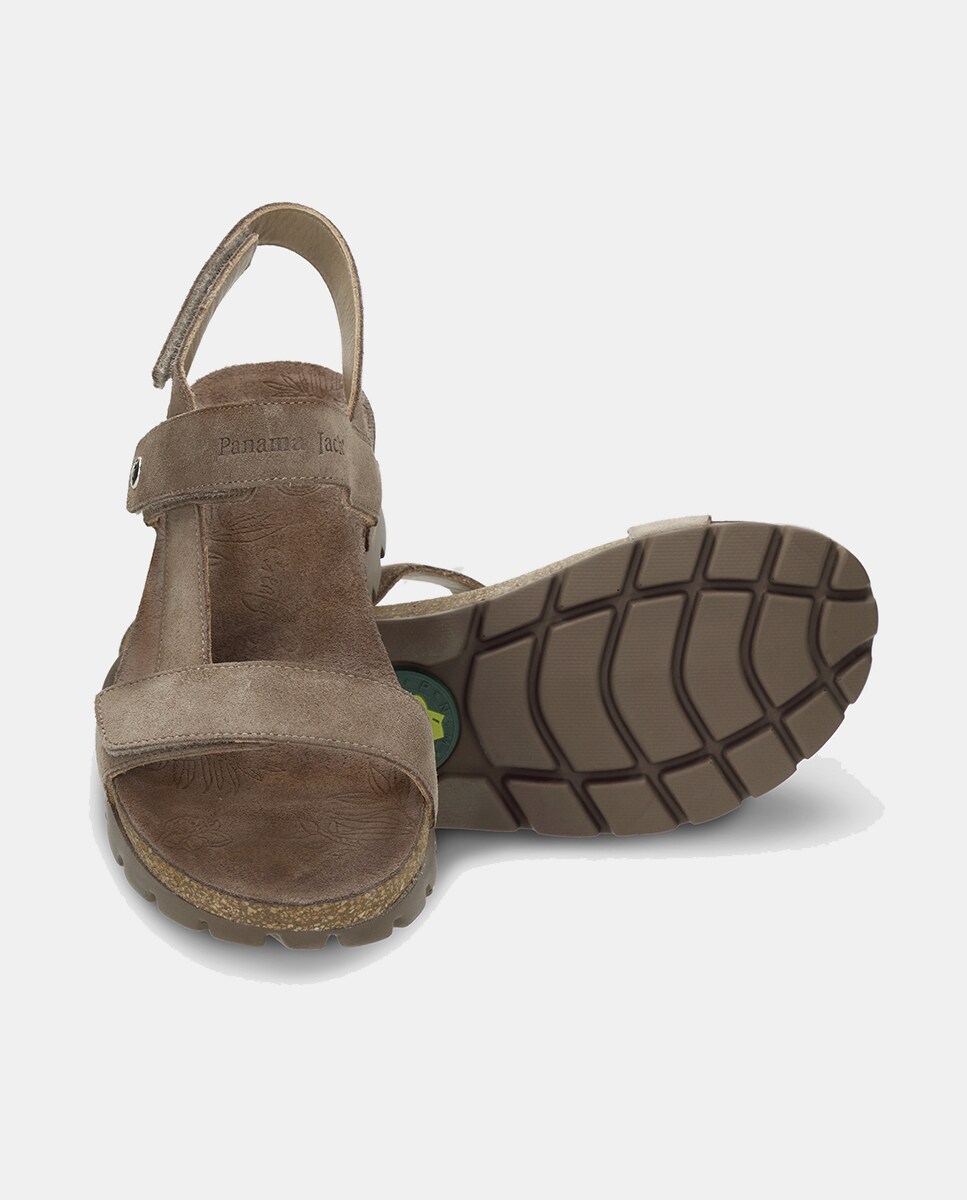 Sandálias Selma em Pele com Plataforma Pedra-6