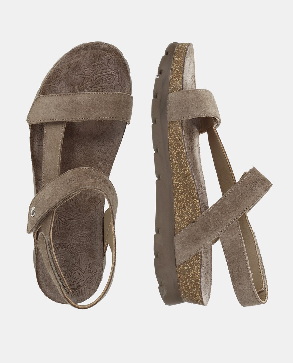 Sandálias Selma em Pele com Plataforma Pedra-7