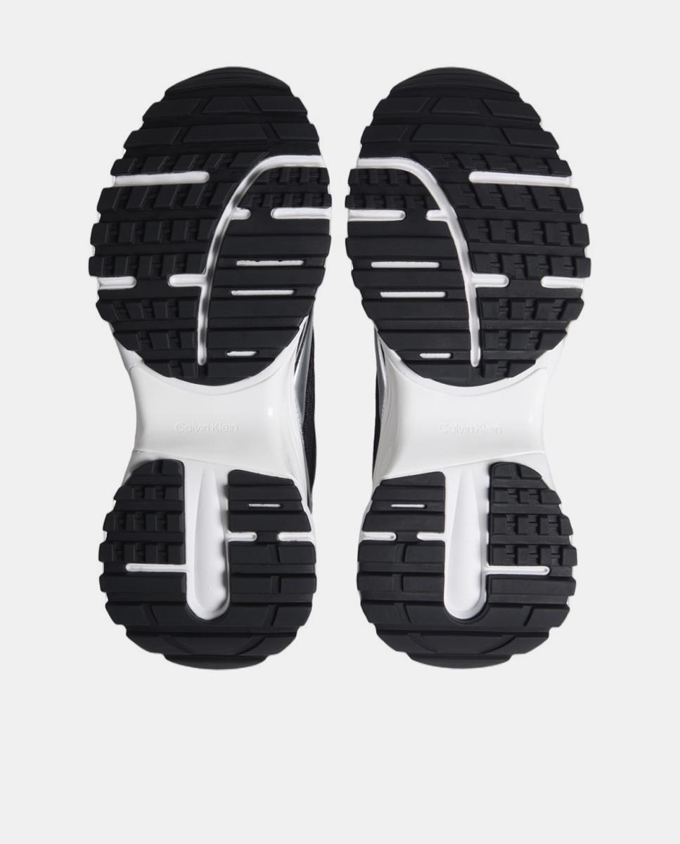 Sapatilhas Tipo Runner com Detalhes em Mesh e Detalhes Metalizados Preto-5