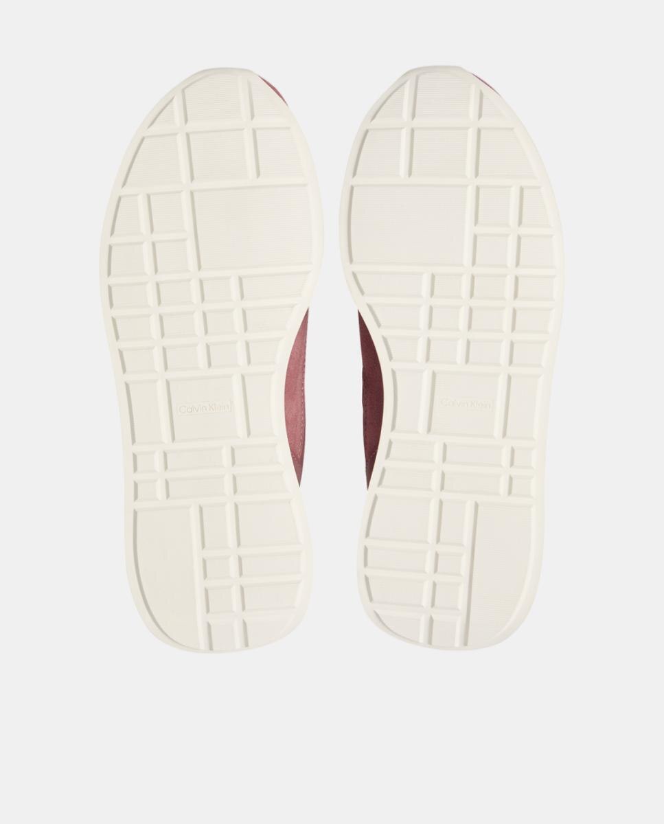 Sapatilhas Tipo Runner em Pele com Logótipo Rosa Blush-5