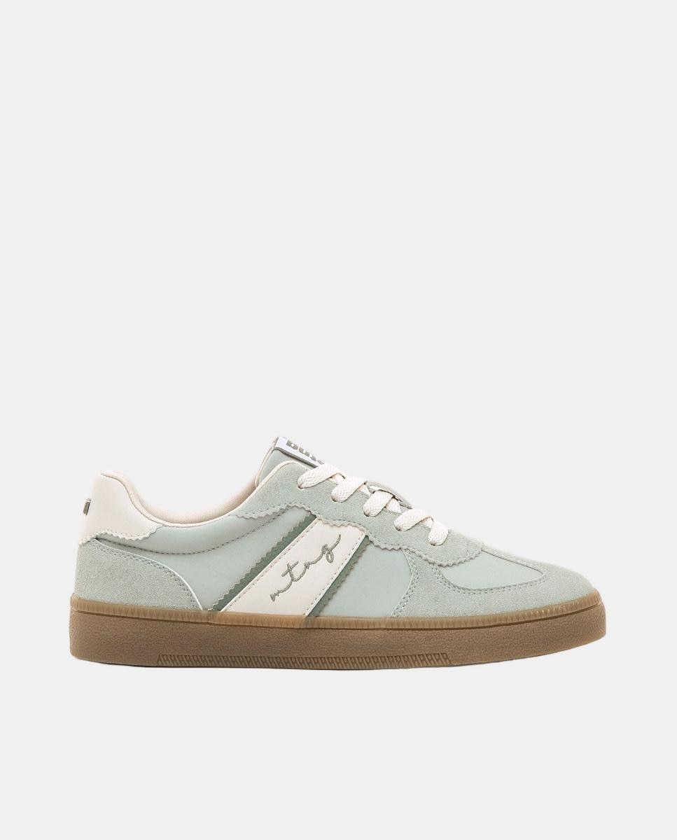 Mustang - Zapatillas deportivas de mujer estilo bamba con suela caramelo.
