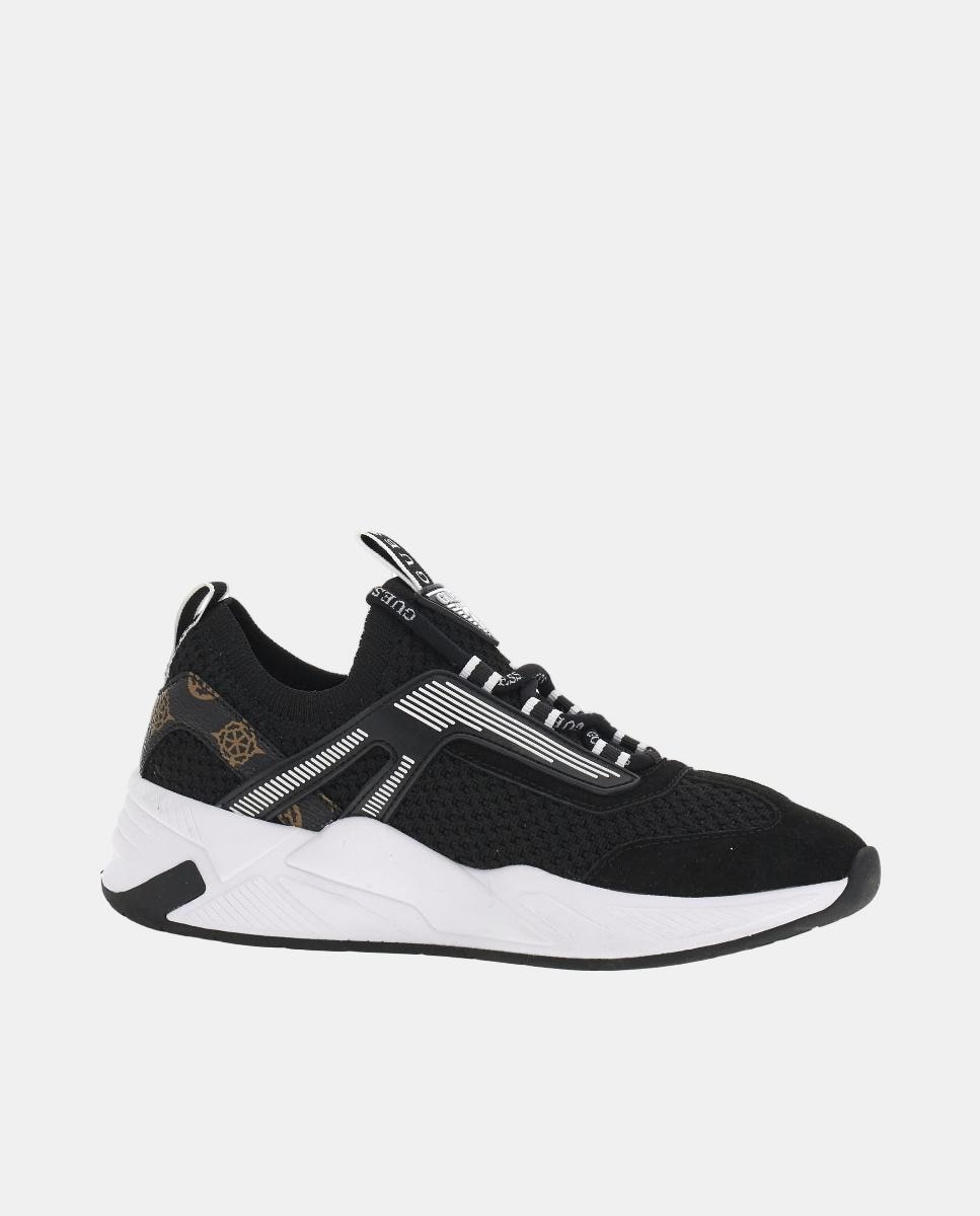 Sapatilhas Tipo Runner com Estampado Preto-4