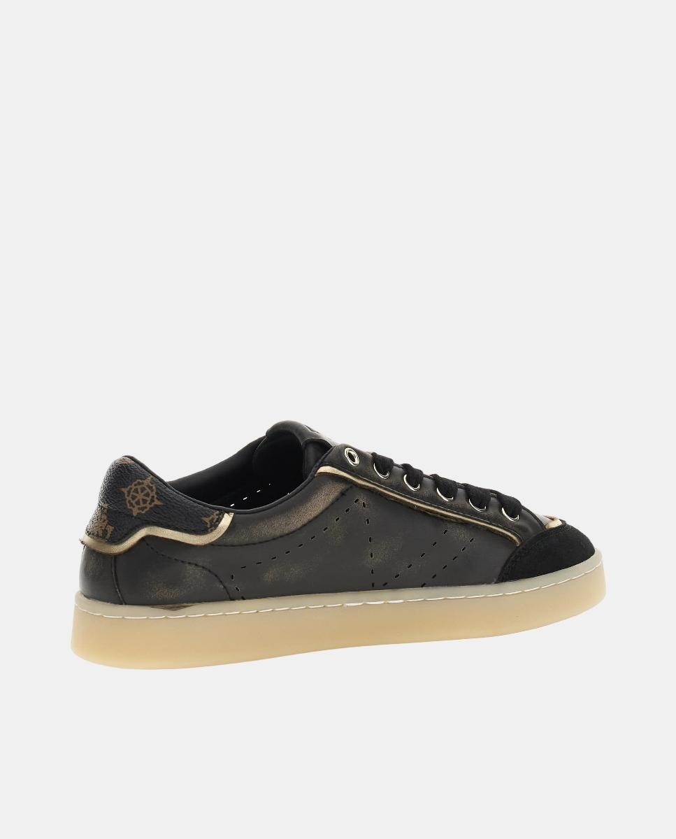 Sapatilhas Tipo Runner com Estampado Preto-2