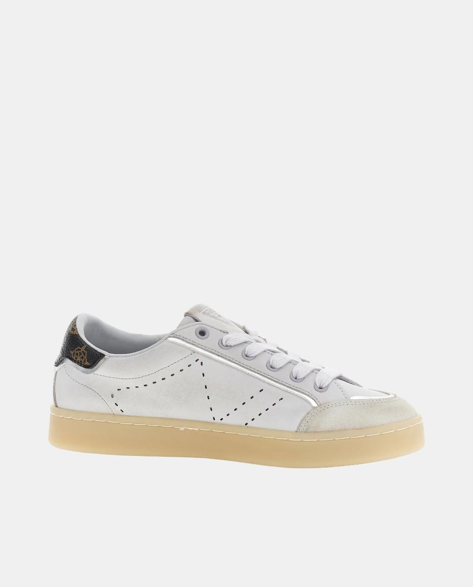 Sapatilhas Tipo Runner com Estampado Branco-4
