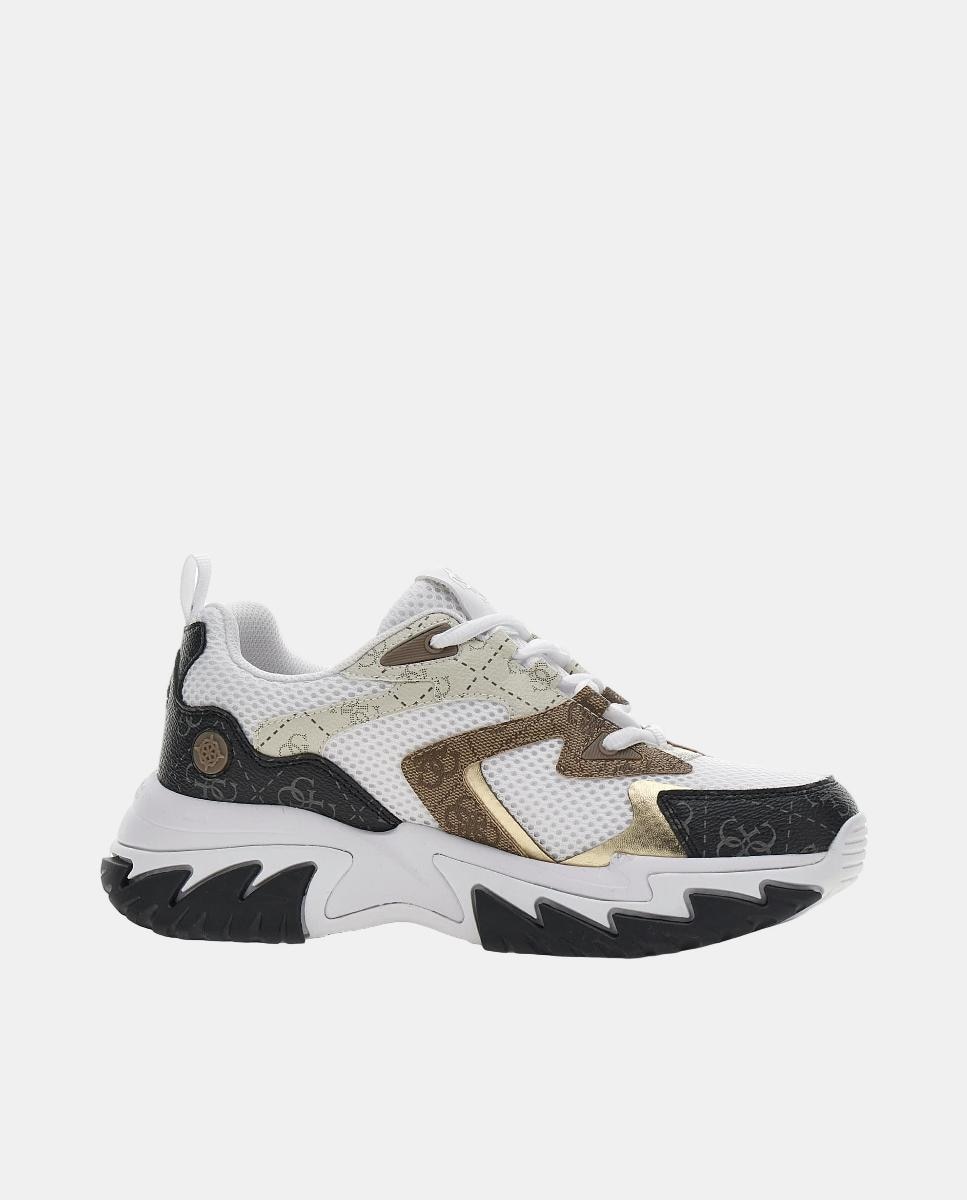 Sapatilhas Tipo Runner com Estampado Branco-3