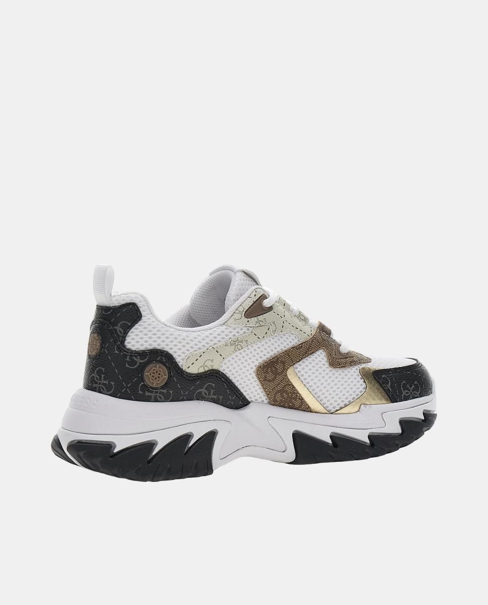 Sapatilhas Tipo Runner com Estampado Branco-4