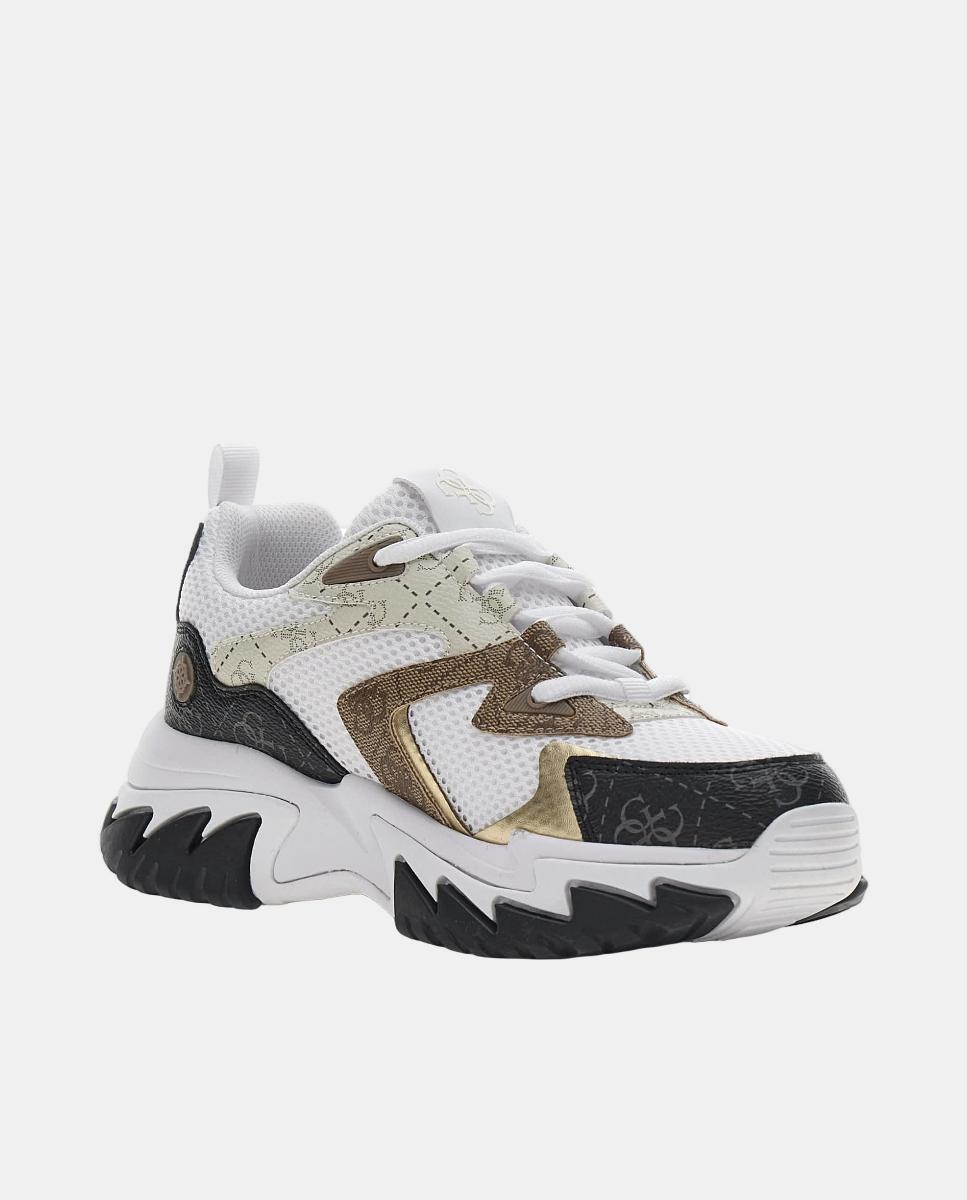 Sapatilhas Tipo Runner com Estampado Branco-5