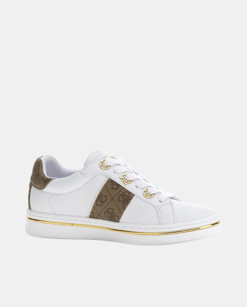 Sapatilhas Tipo Runner com Estampado Branco-3