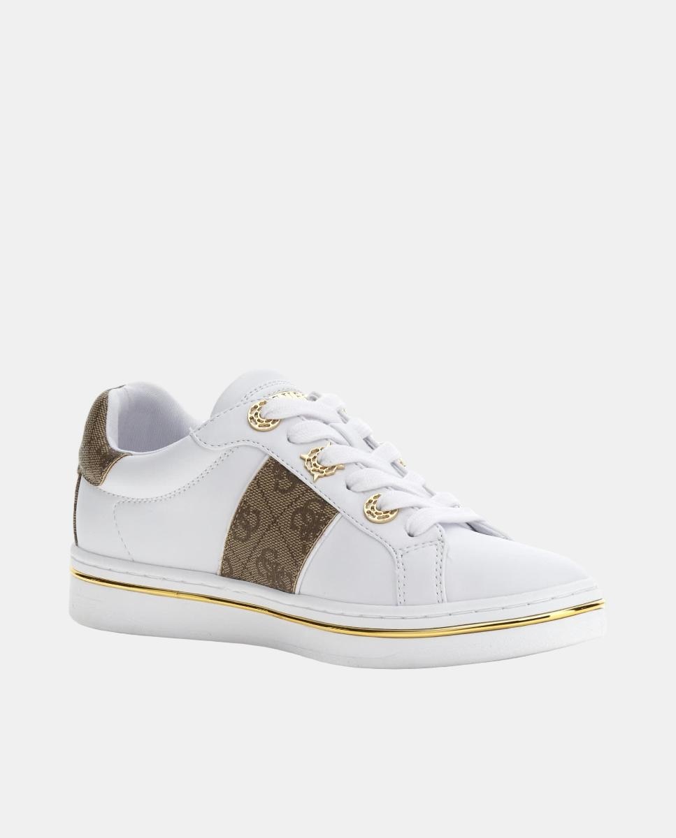 Sapatilhas Tipo Runner com Estampado Branco-4