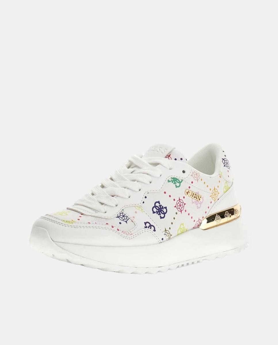 Sapatilhas Tipo Runner com Estampado Branco-2