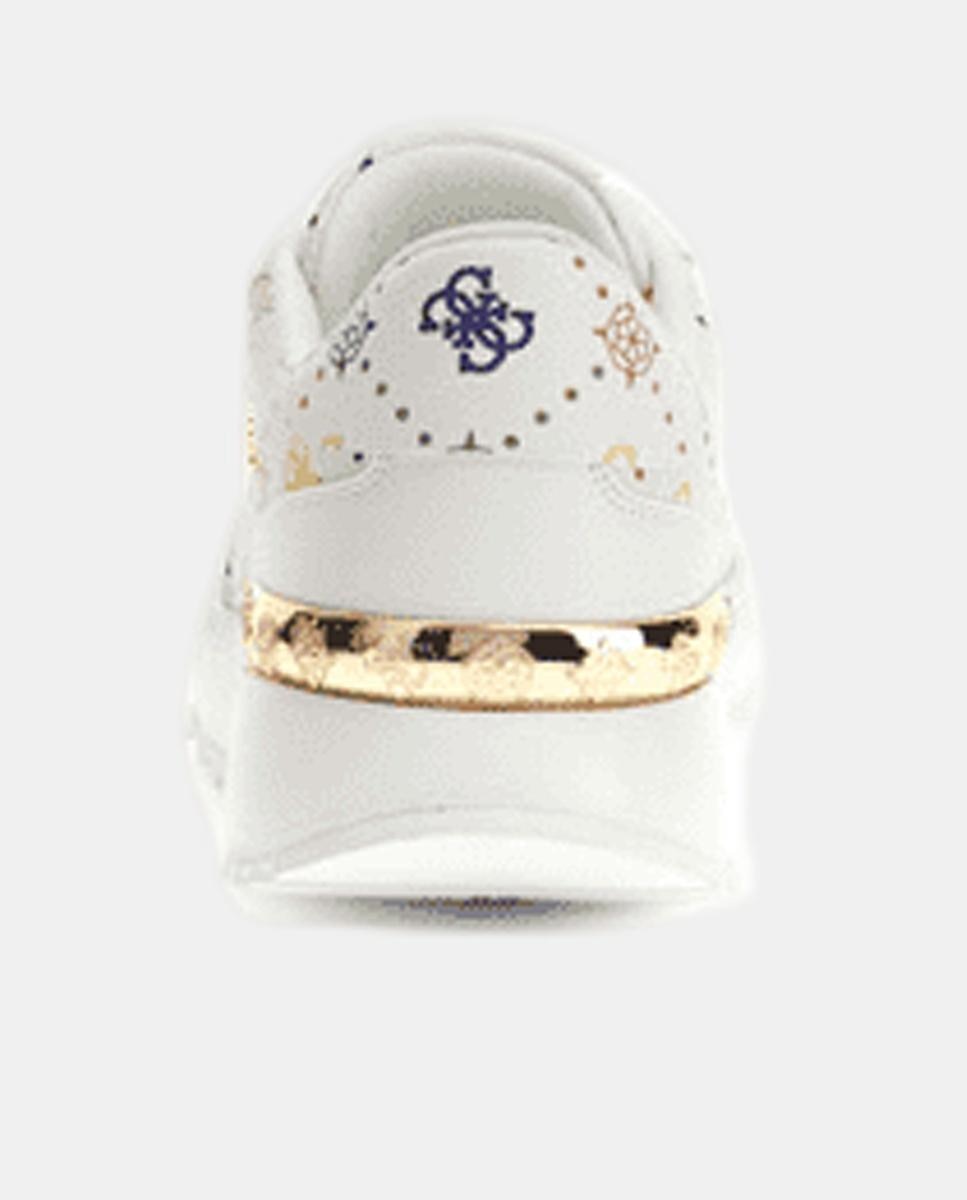 Sapatilhas Tipo Runner com Estampado Branco-5