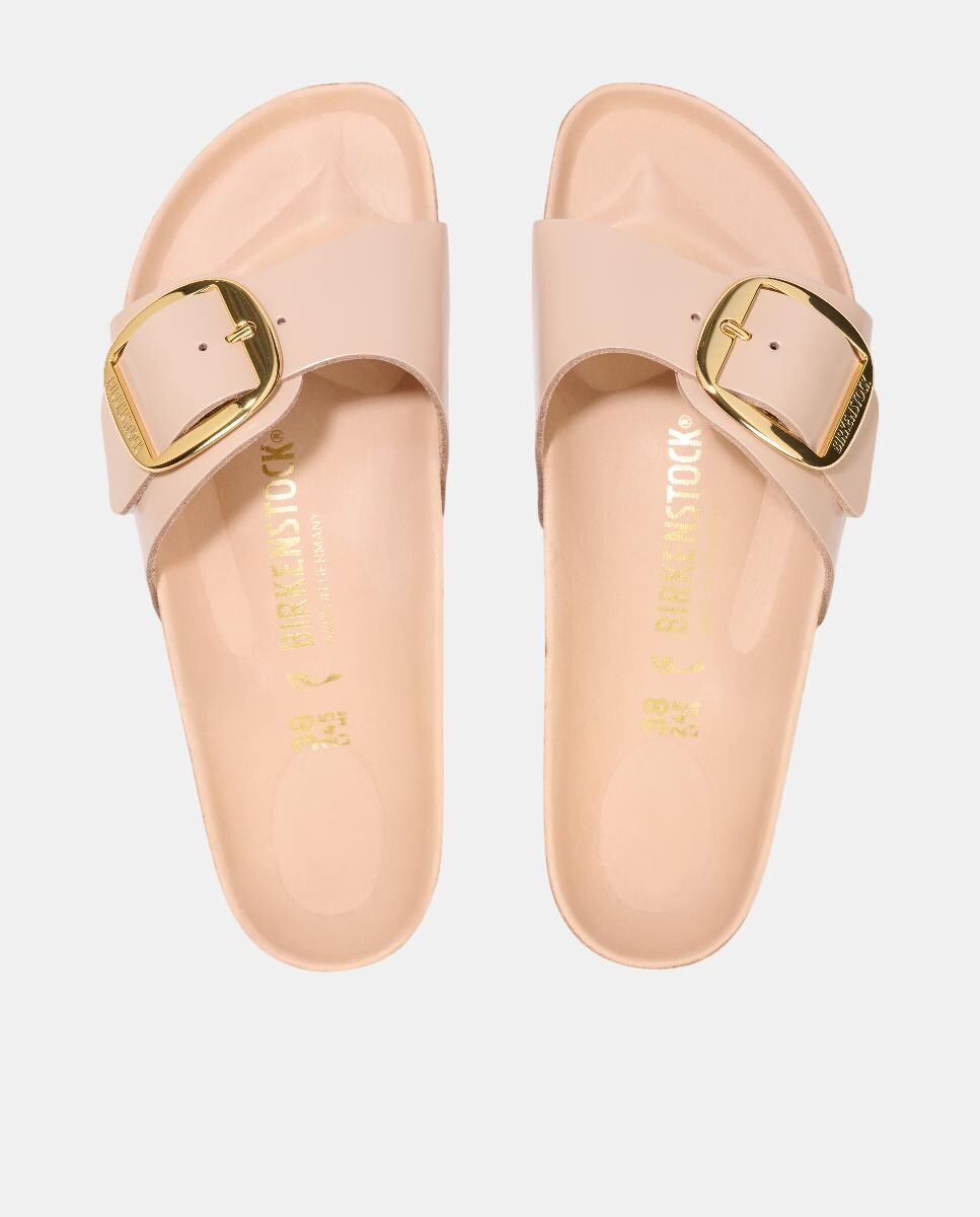 Sandalias planas Madrid Big Buckle de mujer en piel · Birkenstock