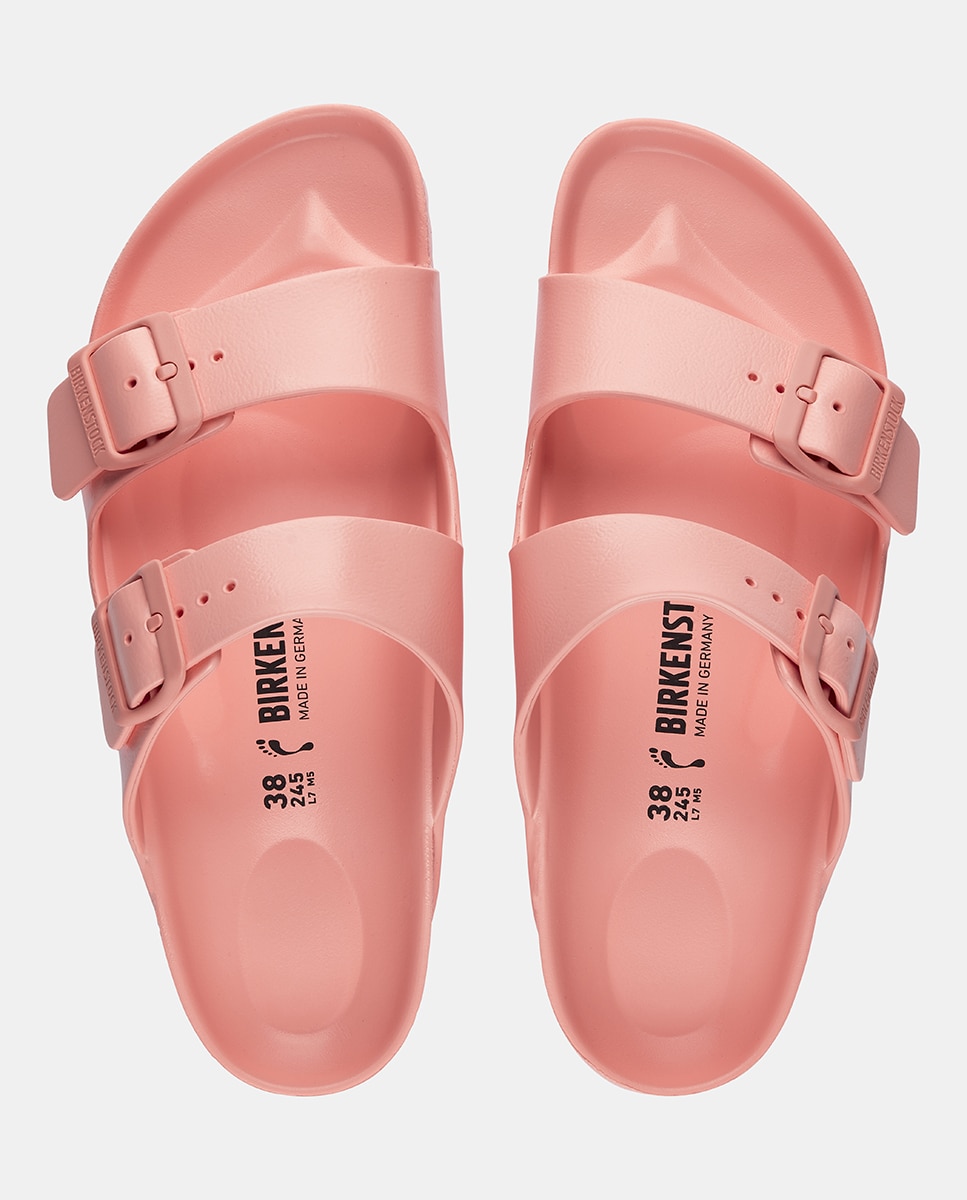Chinelos de Duas Correias com Fivela - Coral Vermelho Coral-2