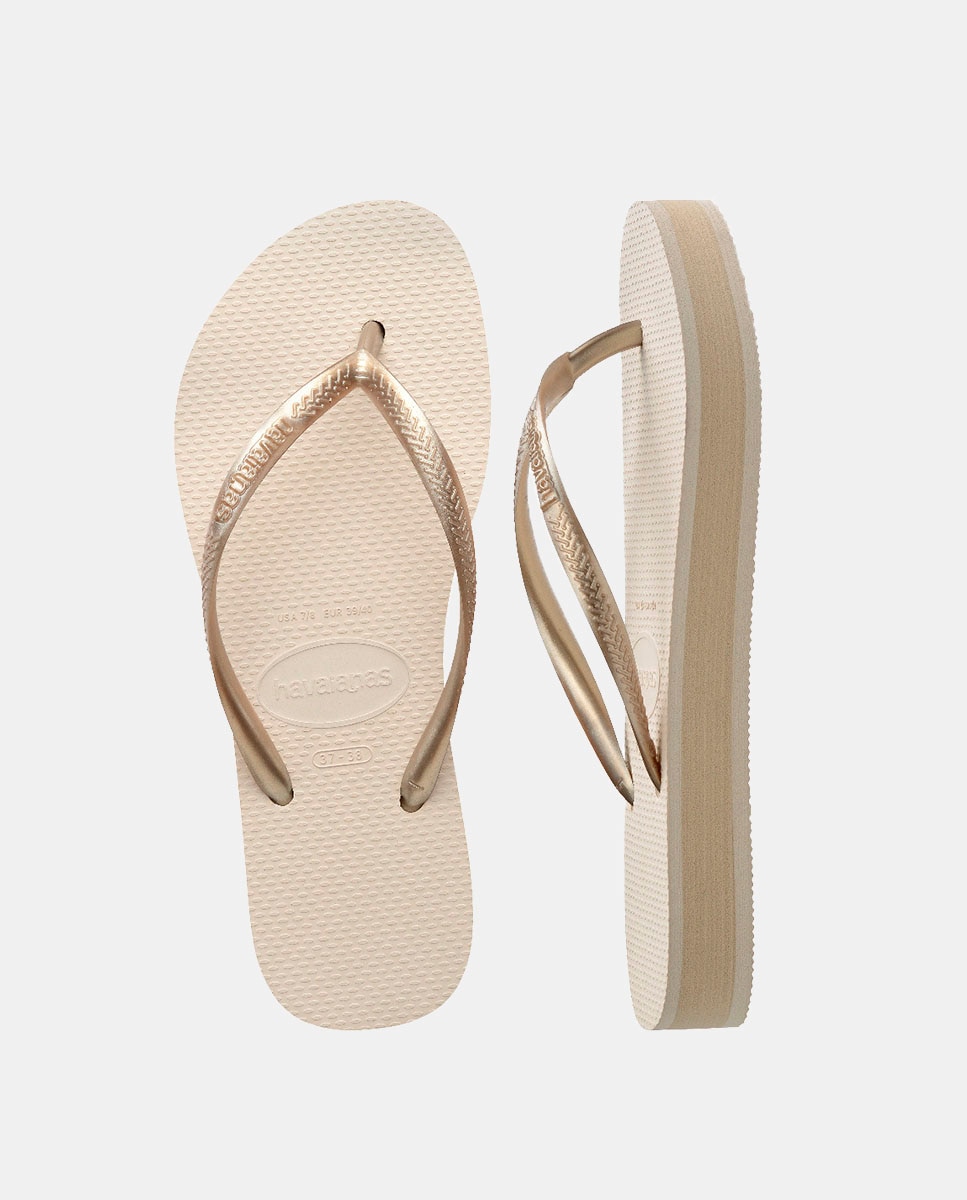 Chanclas de dedo de mujer Slim Flatform Havaianas - Natural Natural-3
