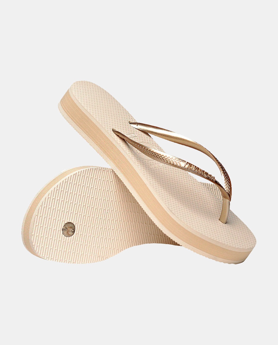 Chanclas de dedo de mujer Slim Flatform Havaianas - Natural Natural-5