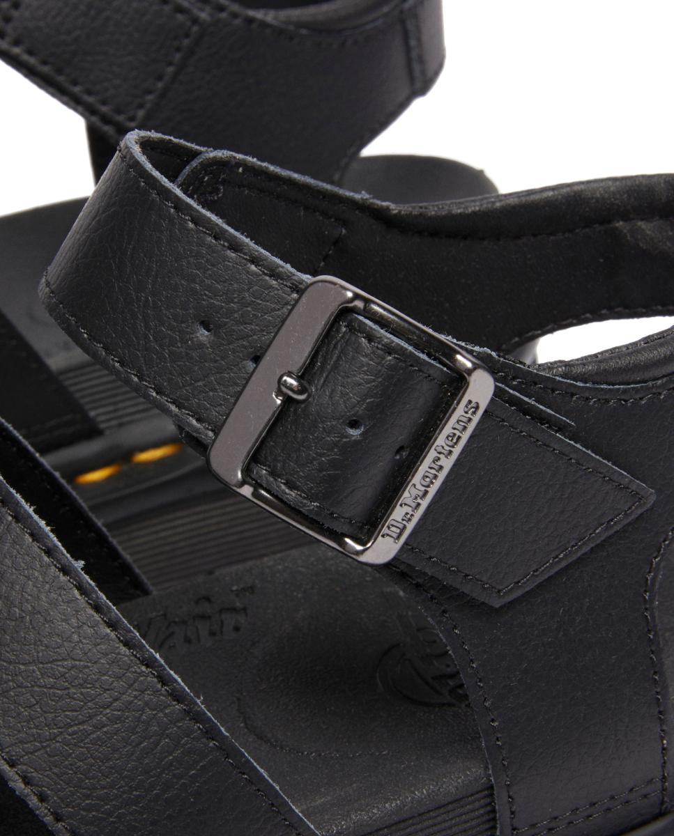 Sandálias Blaire em Pele com Tiras Preto-9