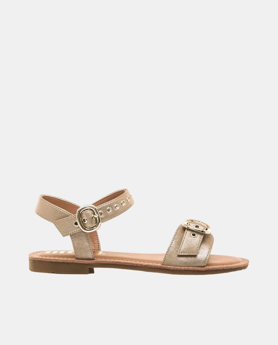 Mustang - Sandalias planas de mujer con hebilla ajustable.