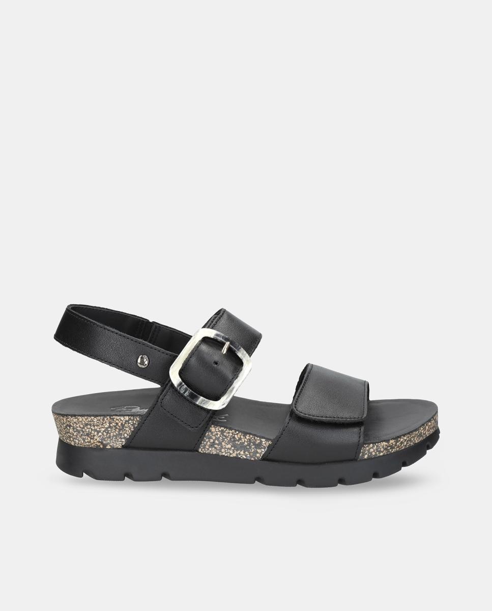 Imagem 0 de Sandálias de Plataforma em Pele com Forro de Pele