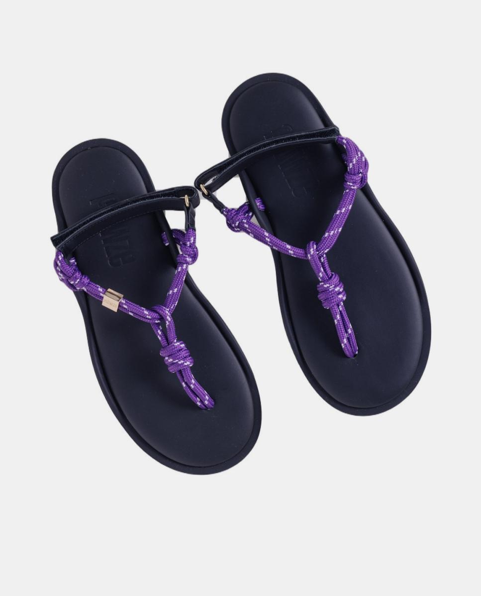 Sandálias com Cordas Púrpura-2