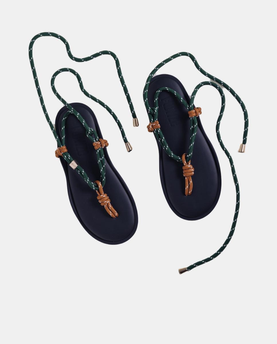 Sandálias com Cordas Verde-militar-2