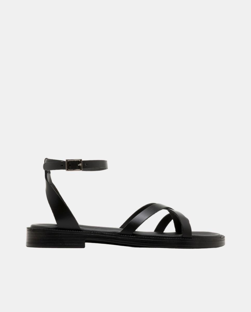 Imagem 0 de Sandálias Rasas em Pele Marta - Moka