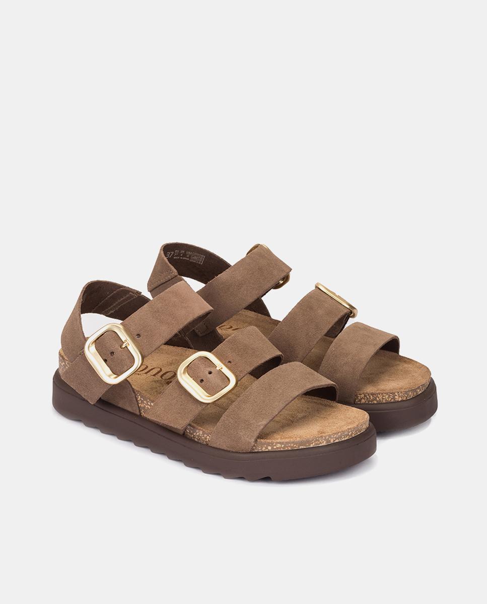 Sandalias de plataforma de mujer de piel - Yokono - Topo Topo-2