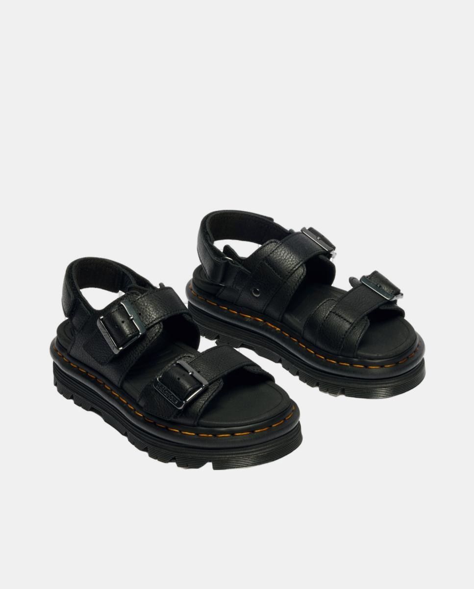 Sandálias Zebzag em Pele Pisa Preto-3