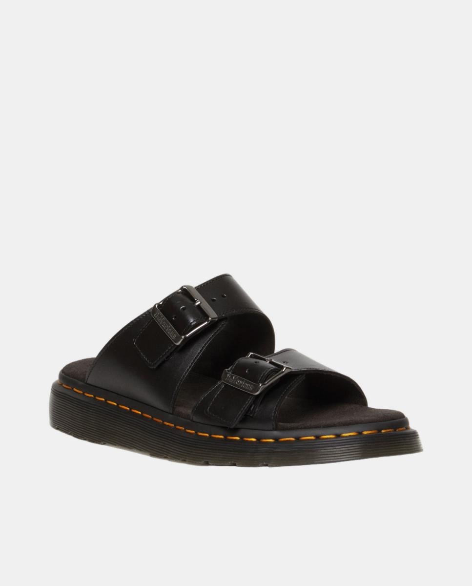 Sandálias Josef em Pele com Fivela Preto-2