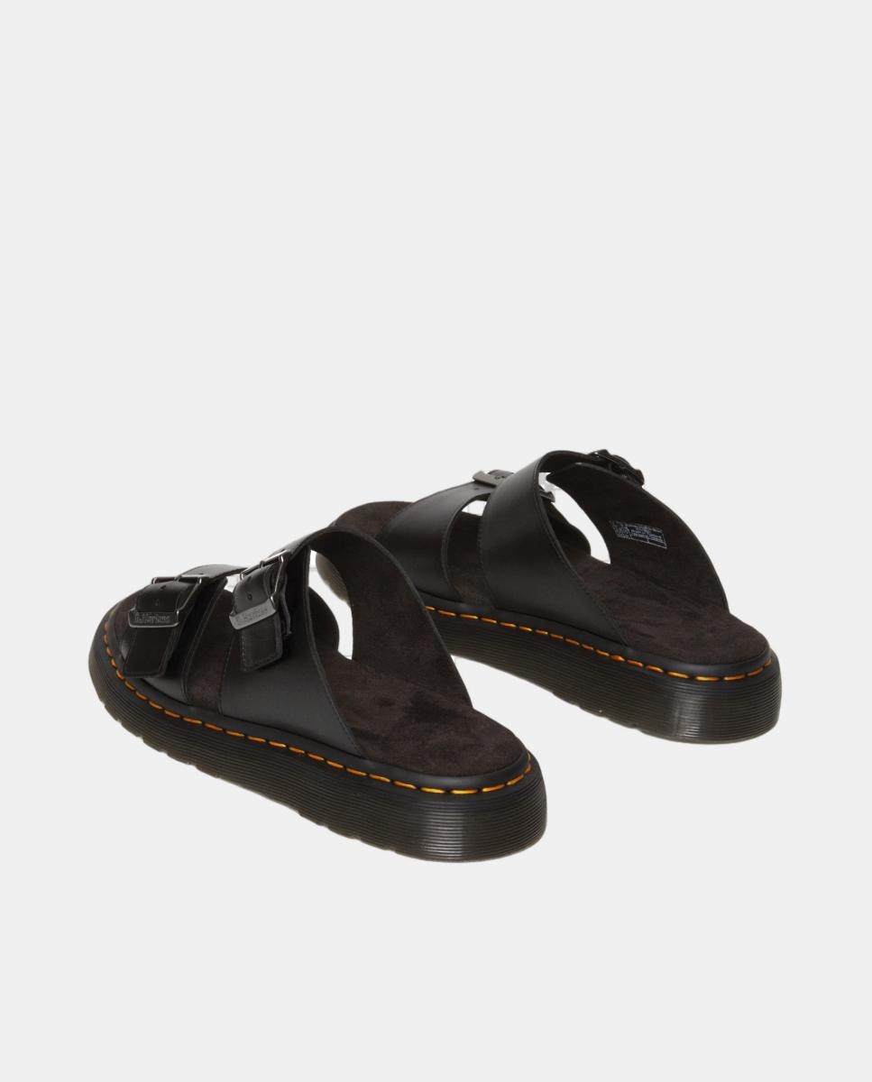 Sandálias Josef em Pele com Fivela Preto-5