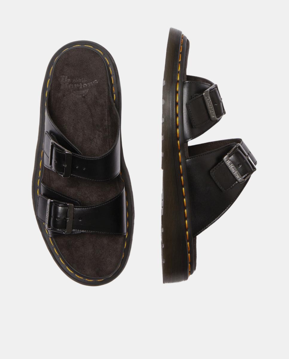 Sandálias Josef em Pele com Fivela Preto-6