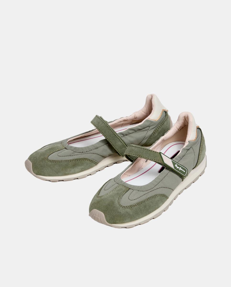 Sapatilhas Tipo Sabrinas Híbridas e Ligeiras Jane Soft W Verde-3