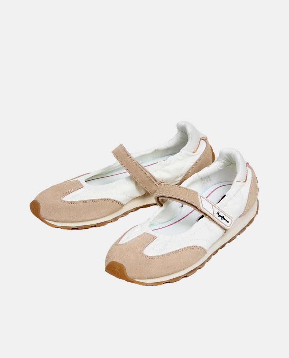 Sapatilhas Tipo Sabrinas Híbridas e Ligeiras Jane Soft W Bege-3