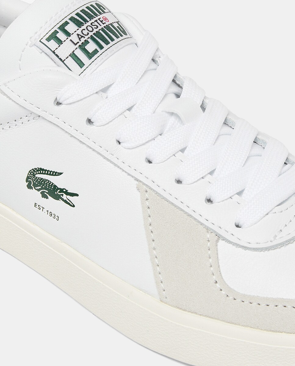 Sapatilhas Baseshot Pro de Camurça Pele Branco-6