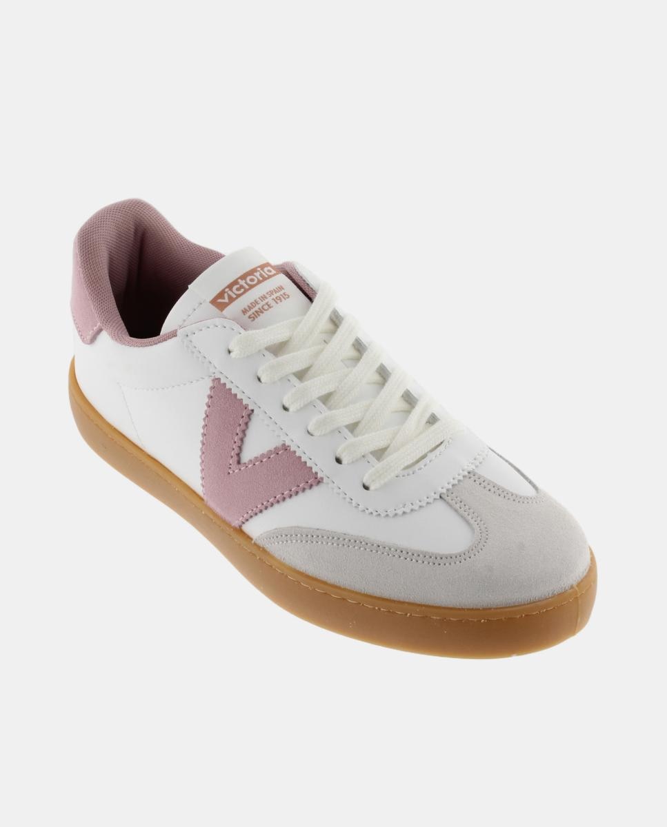 Sapatilhas Desportivas com Peças de Croute e Interior em Contraste Rosa-2