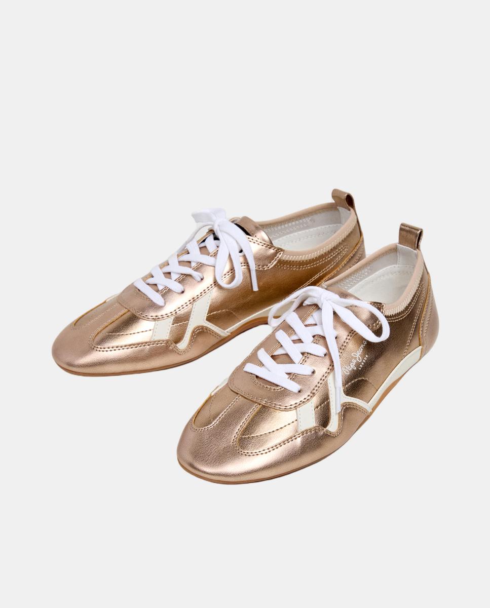 Sapatilhas Ultraligeiras de Moda Noa Shine W Ouro-3