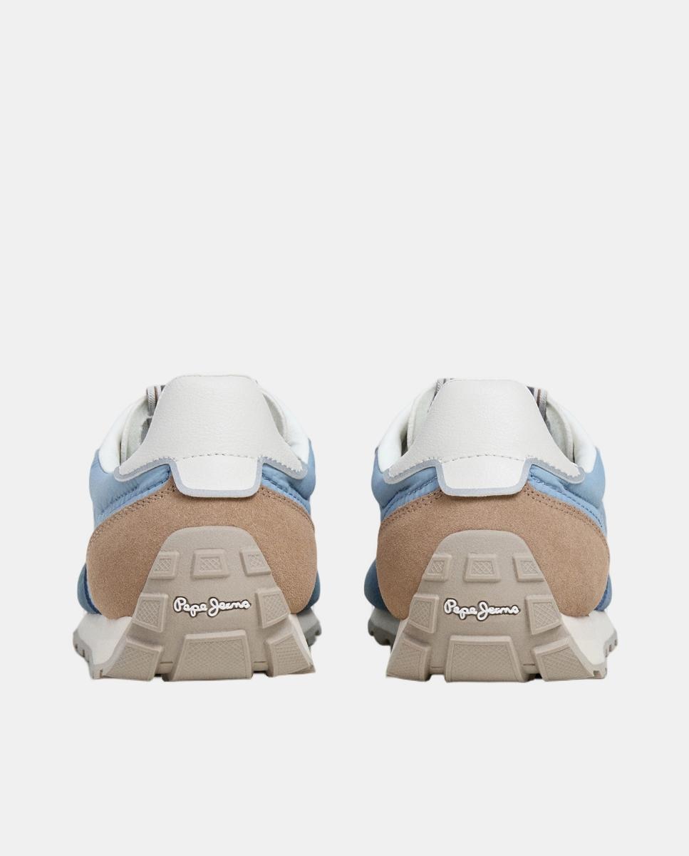 Sapatilhas Ligeiras em Nylon e Camurça Jane Subtle W Azul-4