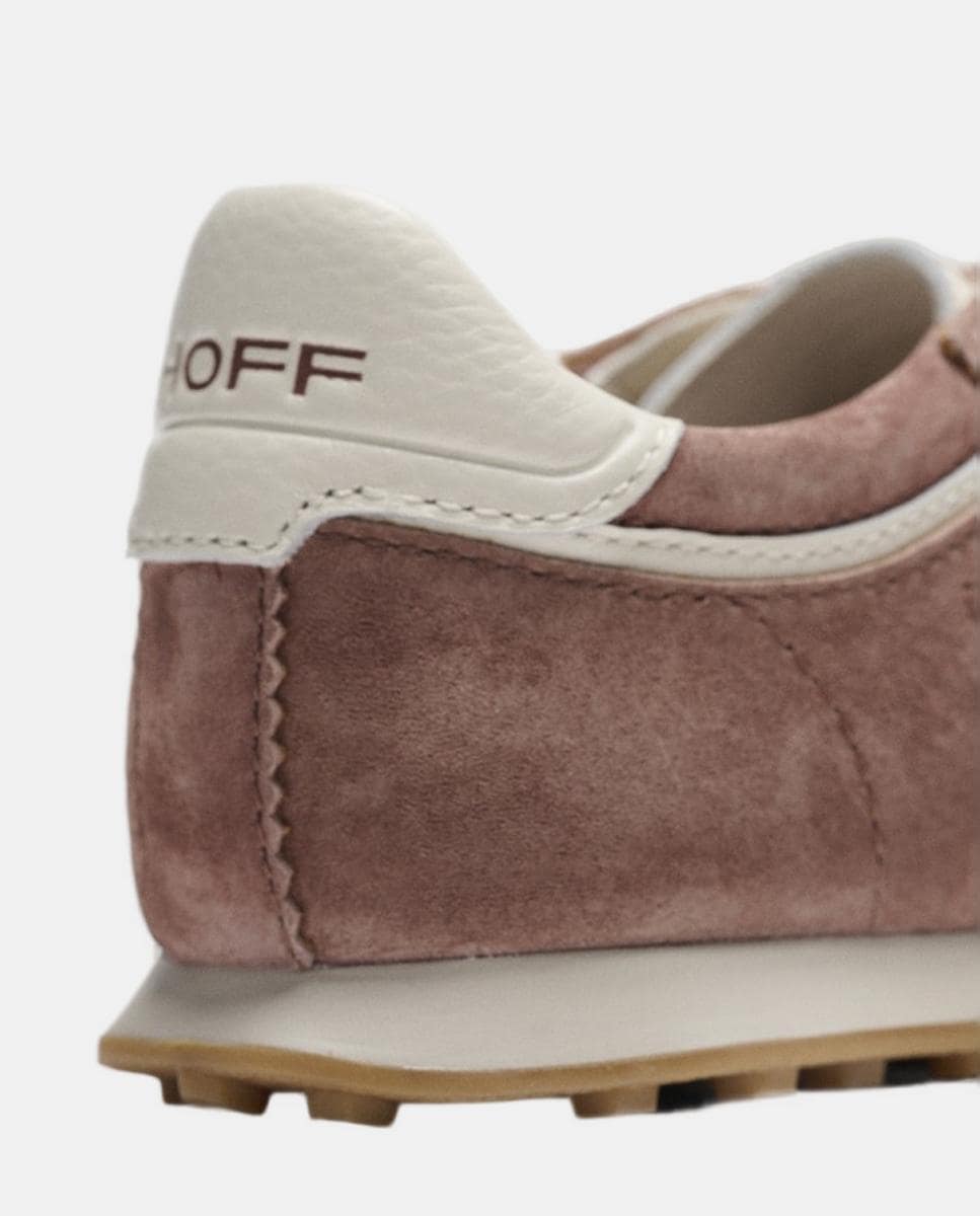 Sapatilhas Baixas em Pele com Sola de Borracha Castanho-3