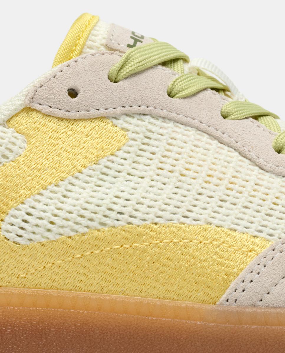 Sapatilhas de Crochet Baixas com Sola de Borracha Verde vivo-3