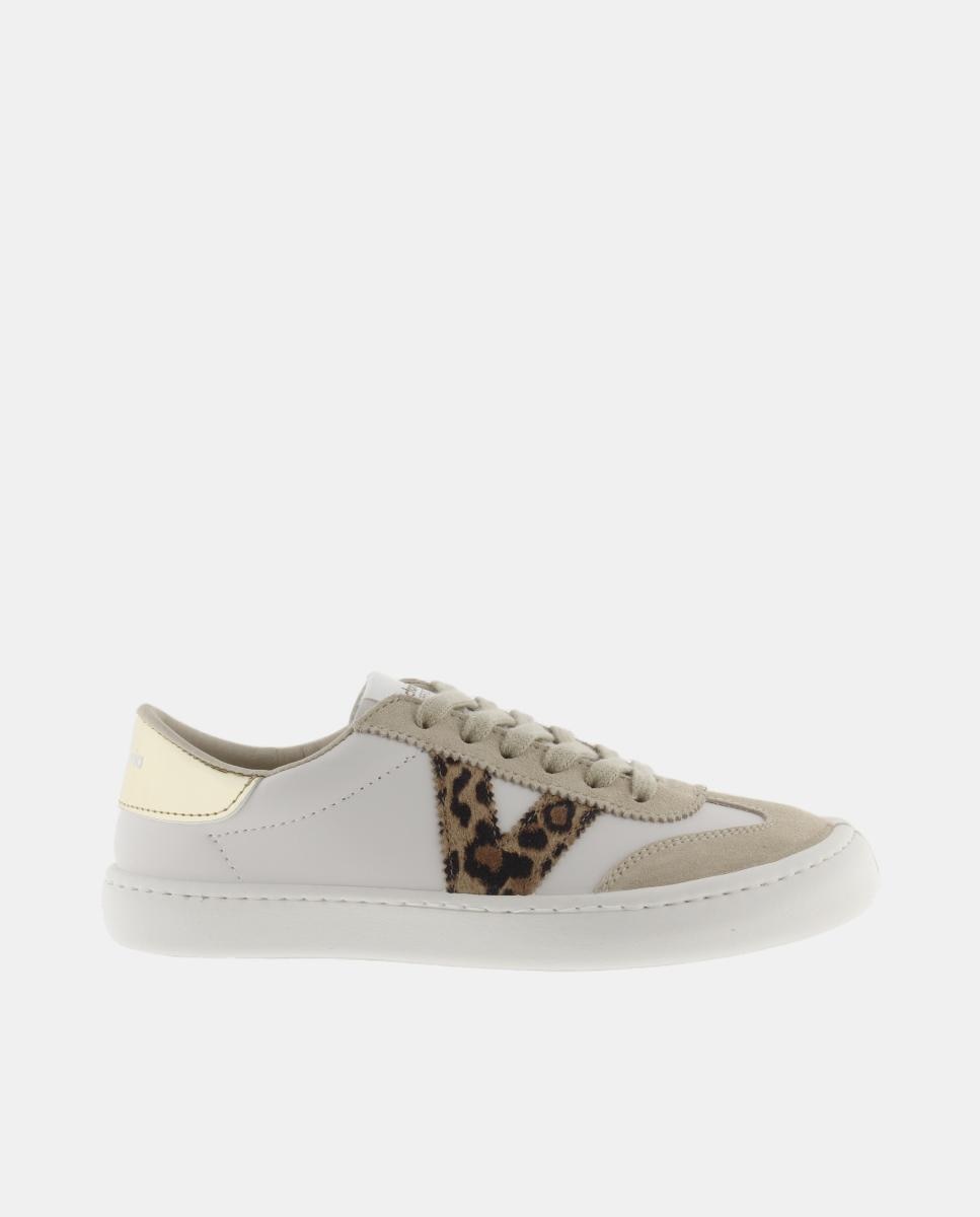 Victoria - Zapatillas de efecto piel Victoria Olmo barefoot con piezas fantasía y de serraje en contraste.