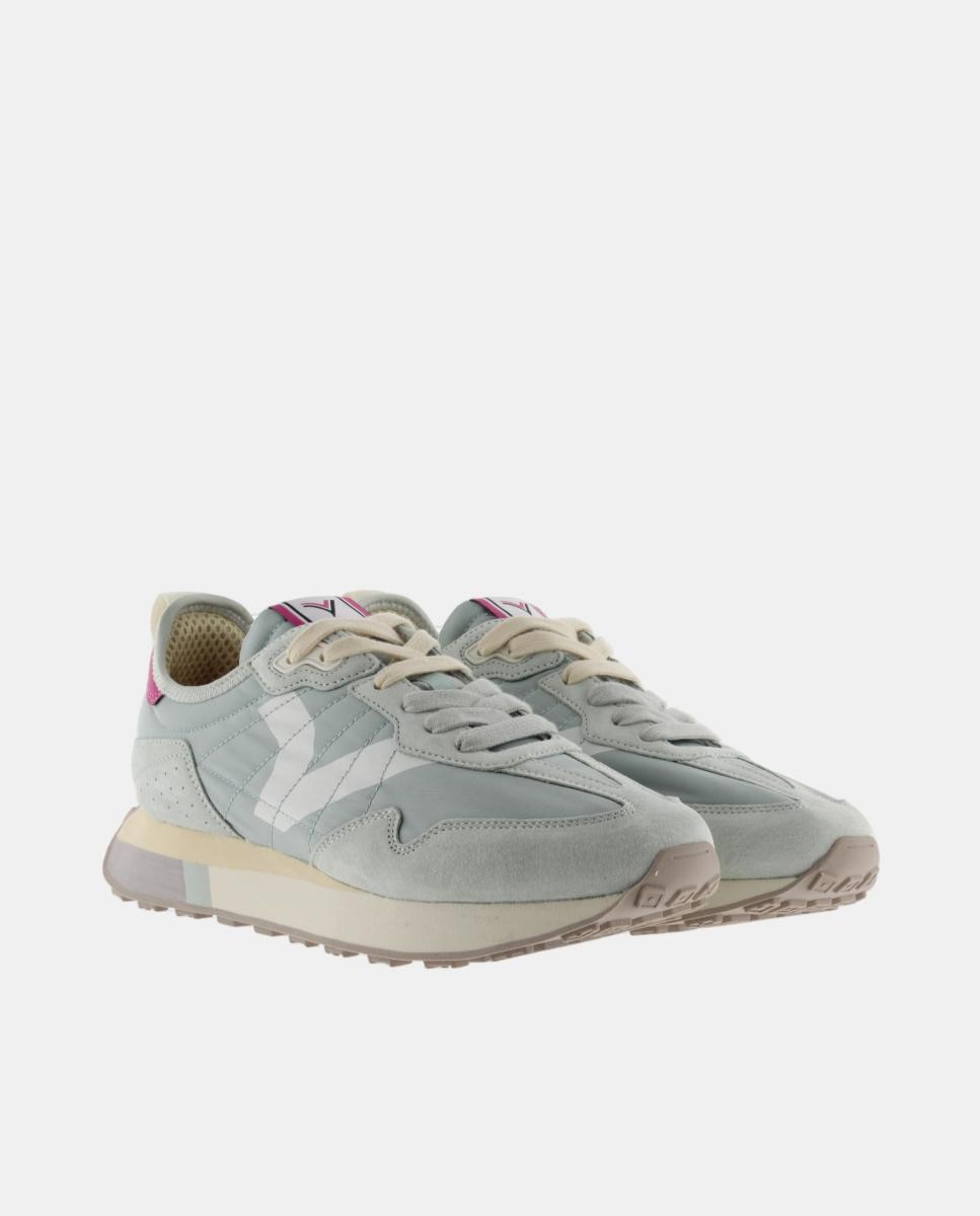 Sapatilhas Desportivas de Nylon com Peças de Croute e Atacadores Bicolor Cinzento-5