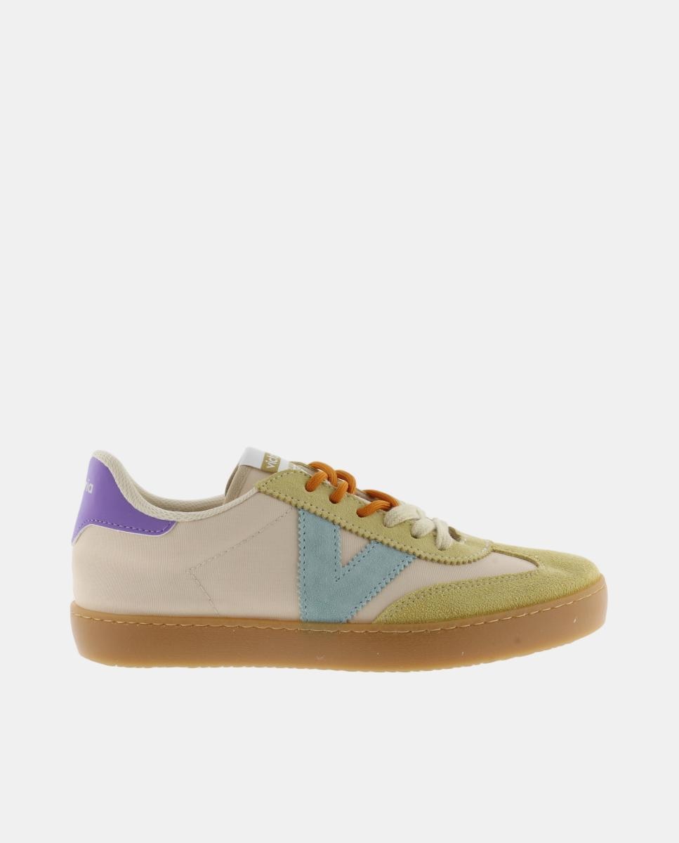Imagem 0 de Sapatilhas Desportivas de Nylon com Peças de Croute e Atacadores Duplos