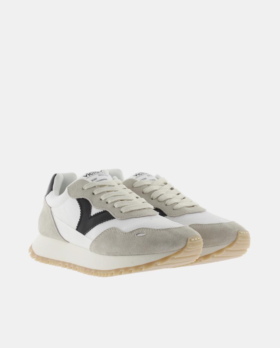 Sapatilhas Desportivas de Nylon com Peças Coloridas e de Croute e Sola Dentada 5