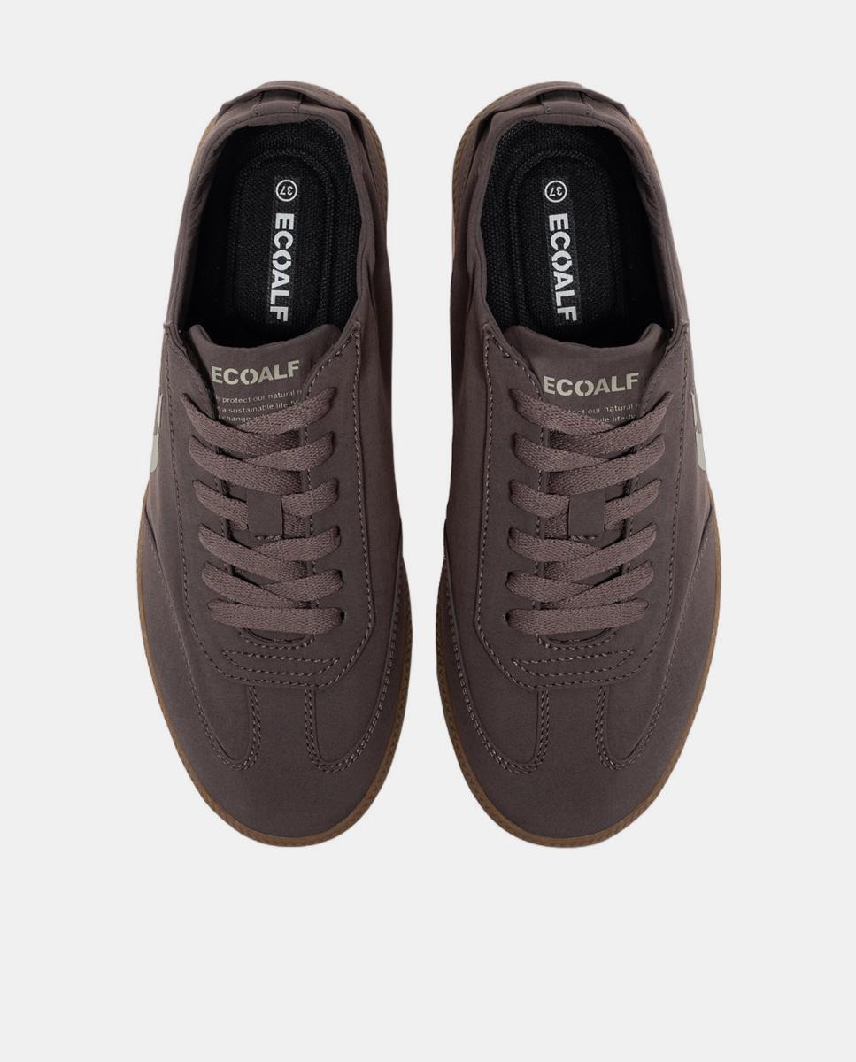 Sapatilhas Modelo Bapsom 70% Poliamida Reciclada e 30% Algodão Orgânico Castanho-5