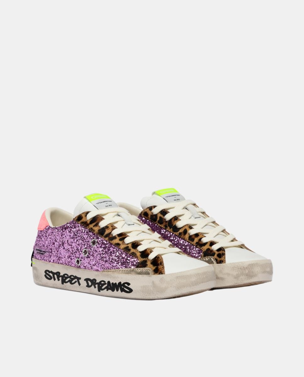 Sapatilhas Baixas Dourado Rosa-2