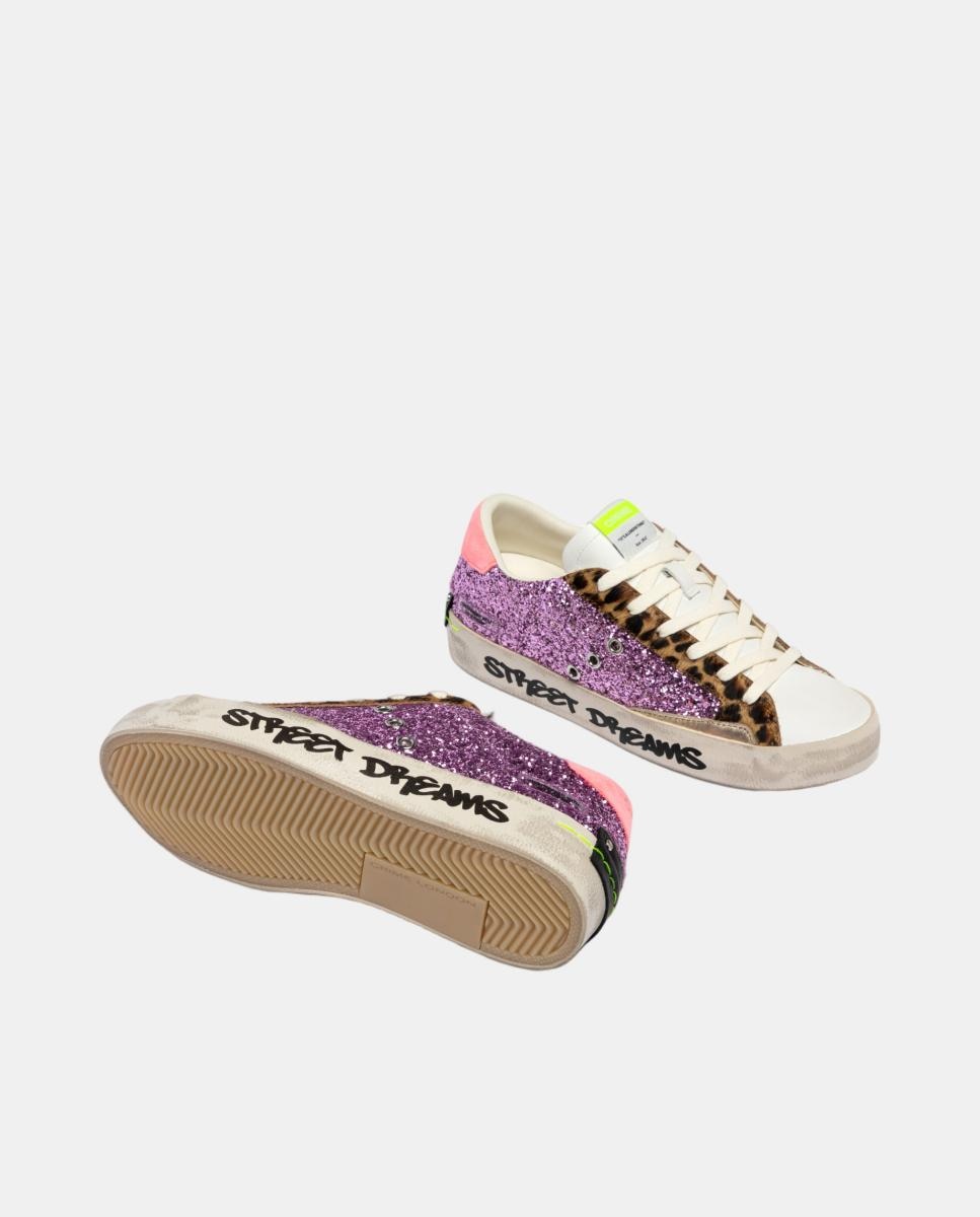 Sapatilhas Baixas Dourado Rosa-4