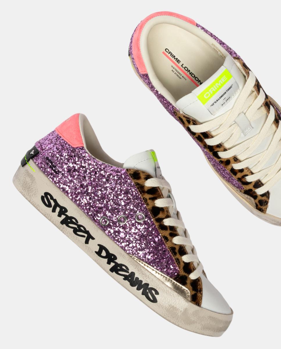 Sapatilhas Baixas Dourado Rosa-5