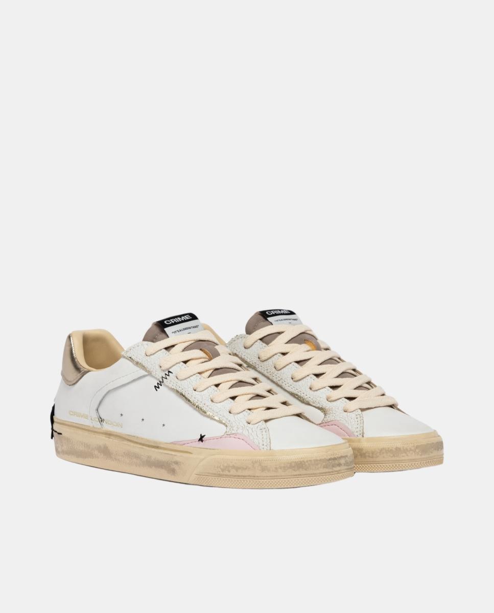 Sapatilhas Baixas Pele Branco-2