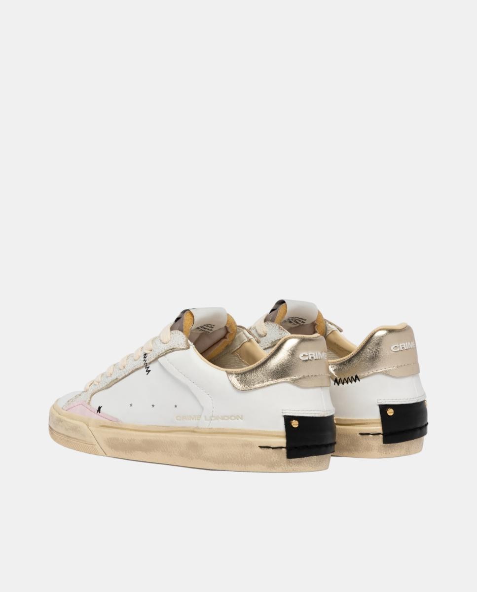 Sapatilhas Baixas Pele Branco-3