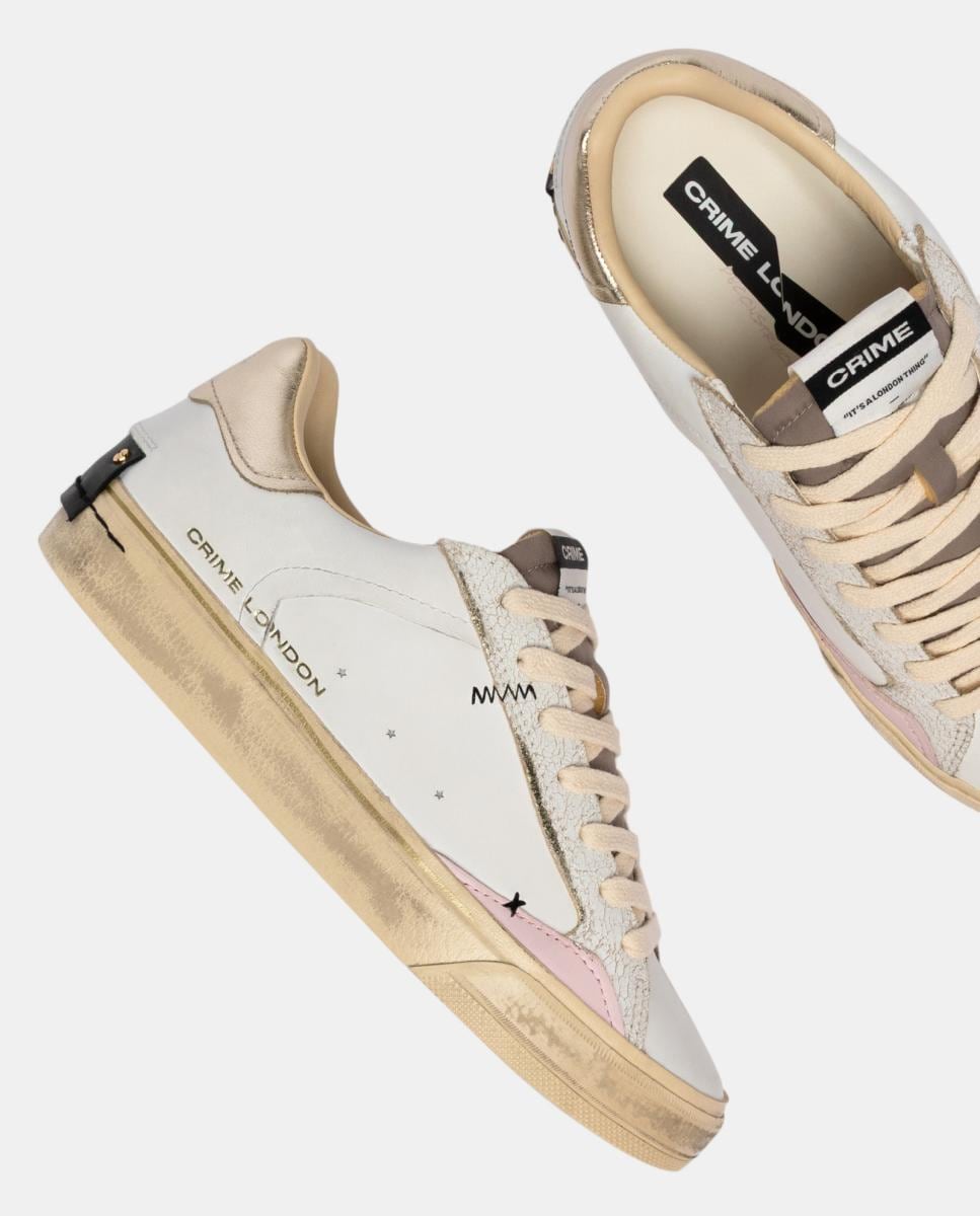 Sapatilhas Baixas Pele Branco-5