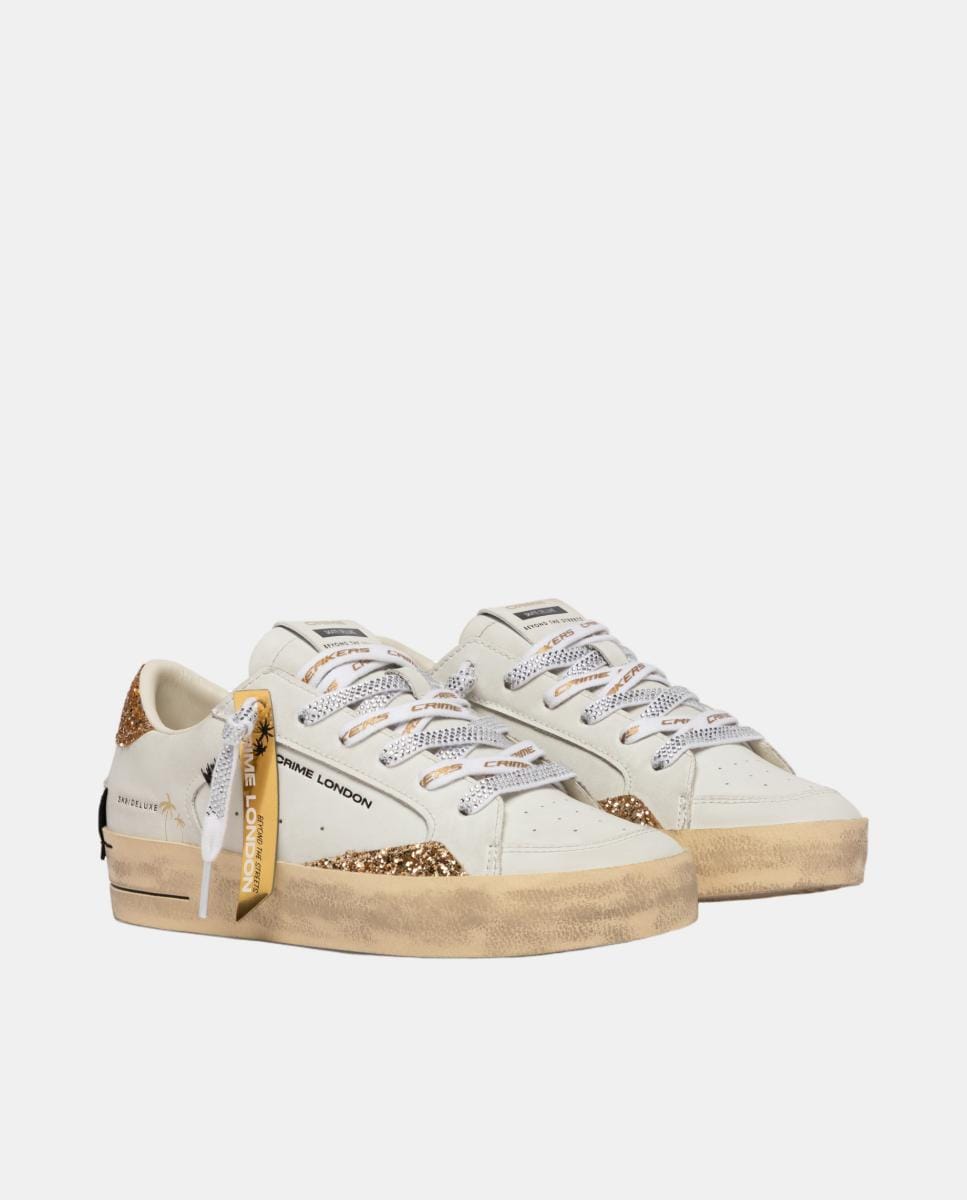 Sapatilhas Baixas Pele Branco-2